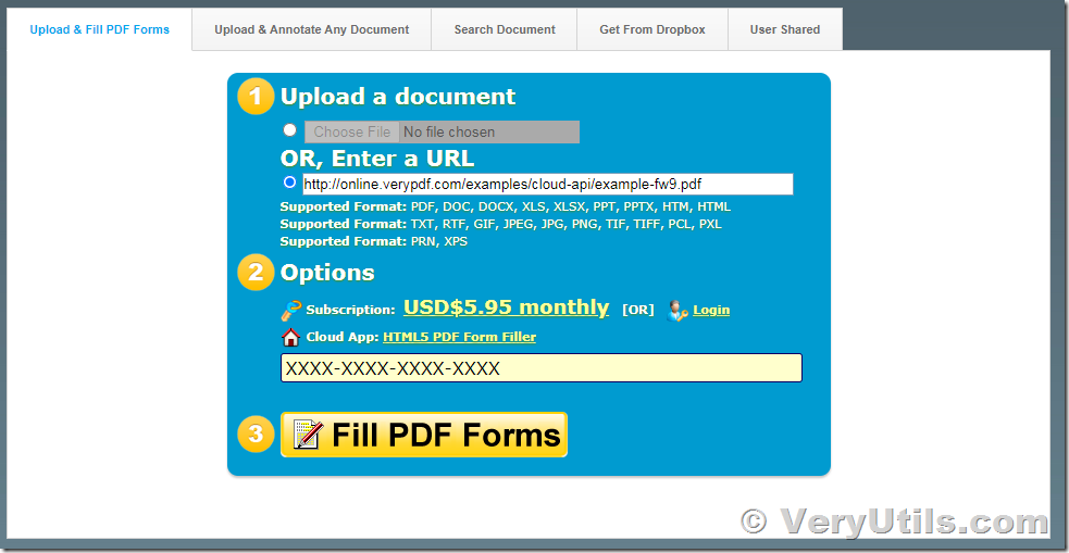 online fdf converter