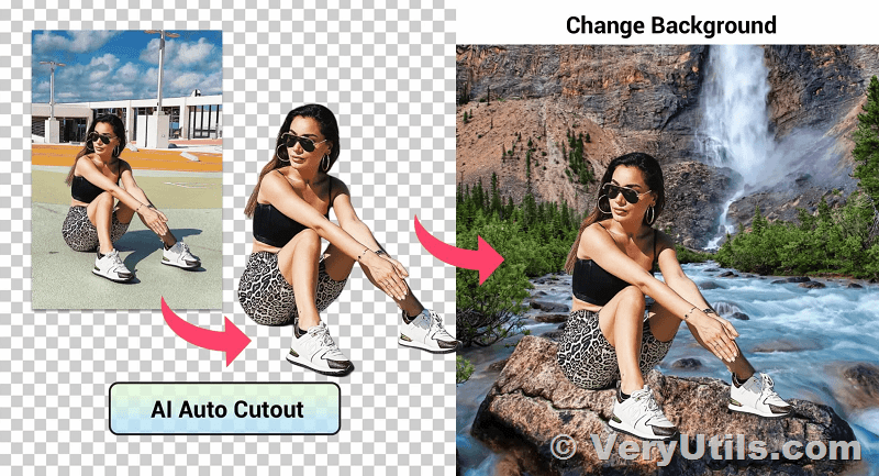 Replace white background with transparent online - IMG online