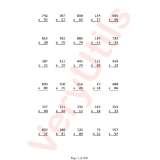 Printable Vertical Multiplication Math Worksheets in PDF with 3000+ Questions, three-digit multiplied by two-digit