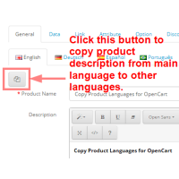 Copy Product Languages for OpenCart