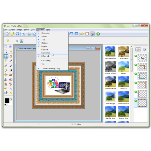 Use Easy Photo Editor Software To Easily Edit Digital Images And Add Frames To Photos