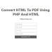 HTML to PDF Converter Command Line with .NET and PHP Integration
