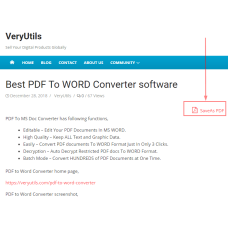 SaveAs PDF for WordPress Plugin
