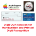 Digit OCR Solution for Handwritten and Printed Digit Recognition