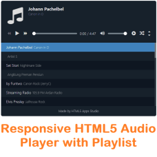 Responsive HTML5 Audio Player with Playlist