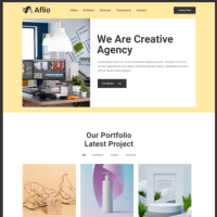 Aflio - Portfolio Landing Page Template