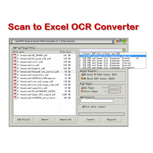 convert ocr pdf to excel