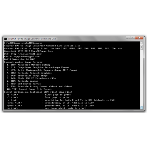 VeryUtils PDF to Image Converter Command Line software