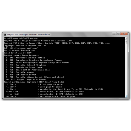VeryUtils PDF to Image Converter Command Line