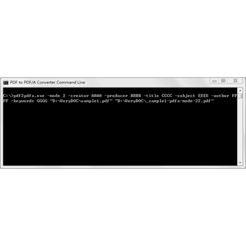 VeryUtils PDF to PDF/A Converter Command Line screenshot