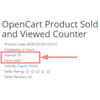 OpenCart Product Sold and Viewed Counter